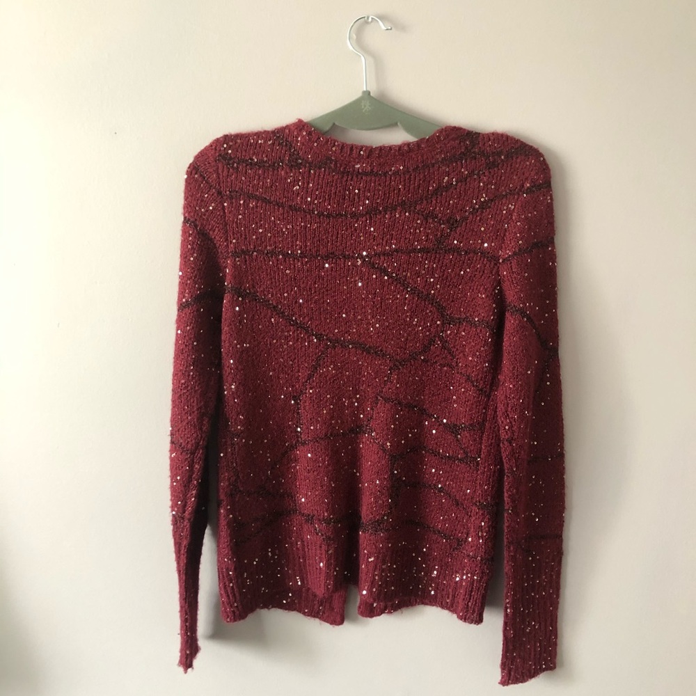 ♥️ SIMPLY VERA WANG Sparkly Holiday Sweater - Picture 3 of 4